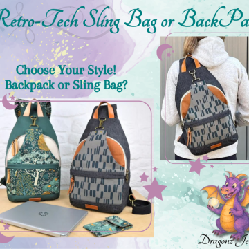 Retro-Tech Sling/Backpack with Bonus Matching Phone Case