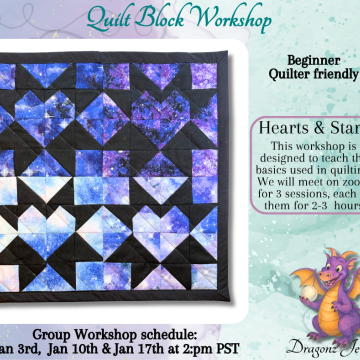🧵 Hearts & Stars Quilt Block Workshop
