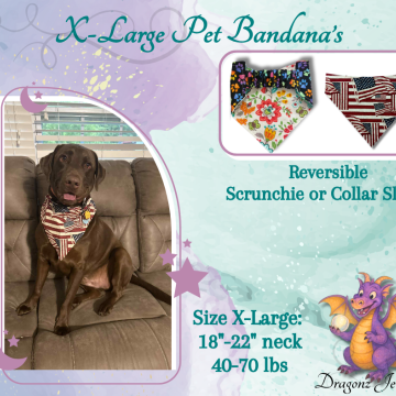 X-Large Pet Bandanas 