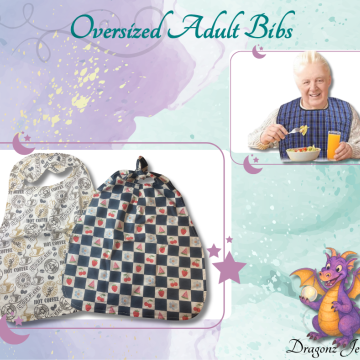 Oversized Adult Tie Back Bib