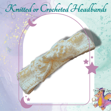 Knitted Headband with Bow (1)