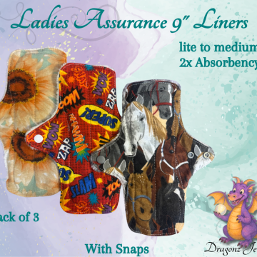 Ladies Assurance 9" Liners (set of 3)